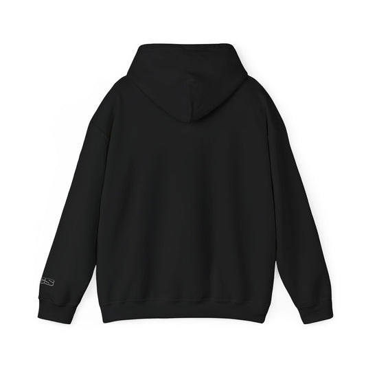 CS Minimalist Logo Hoodie — White Graphic Pullover