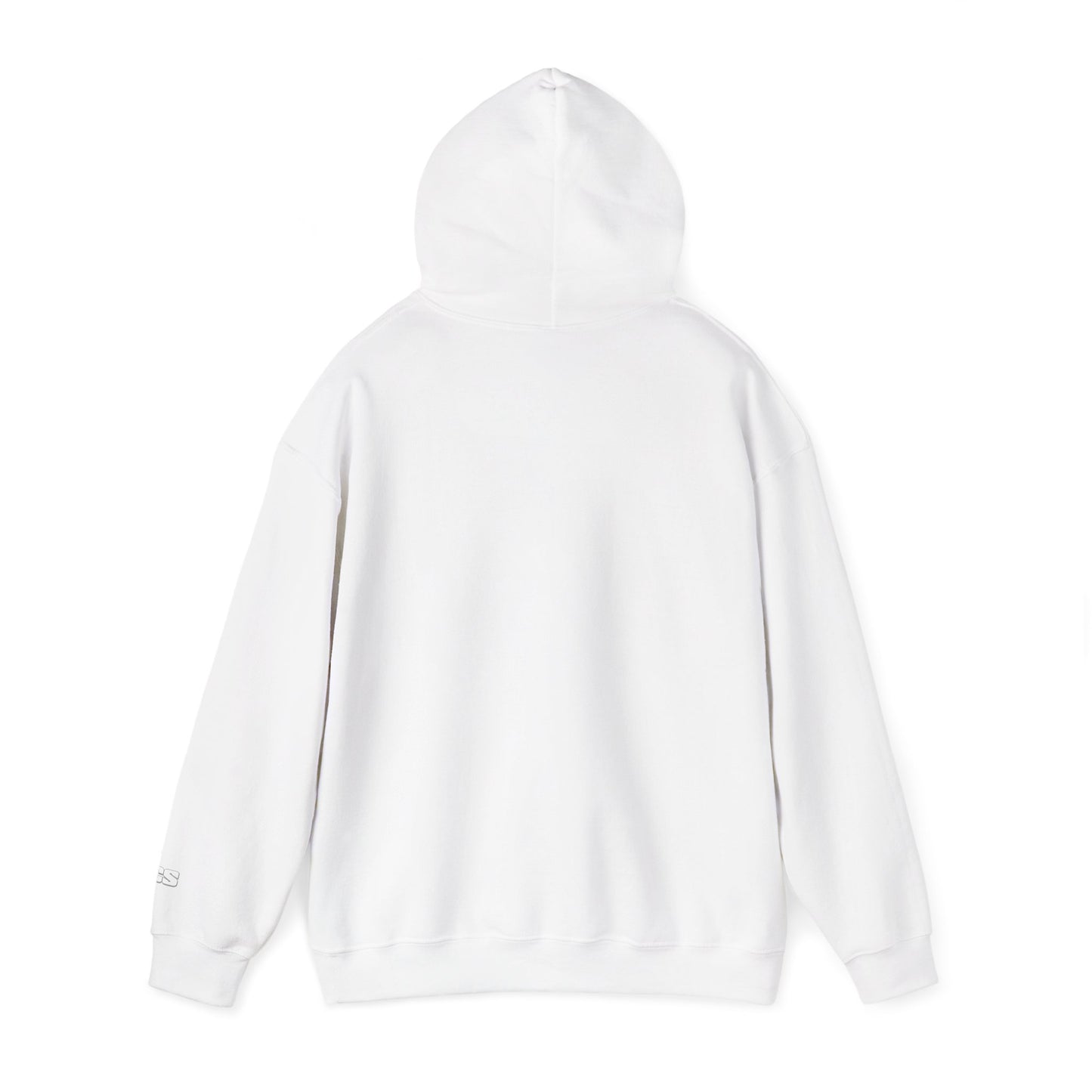 CS Minimalist Logo Hoodie — White Graphic Pullover