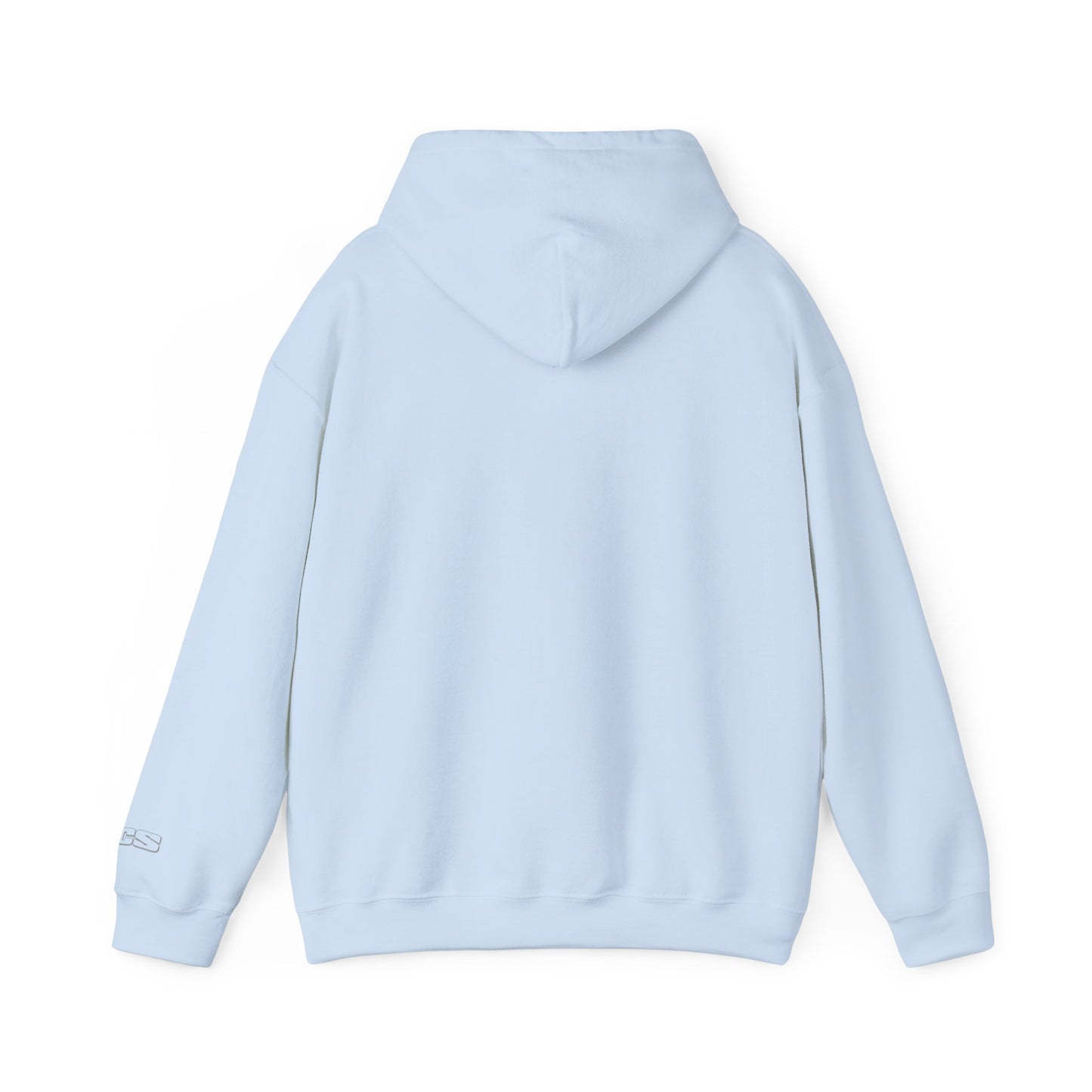 CS Minimalist Logo Hoodie — White Graphic Pullover