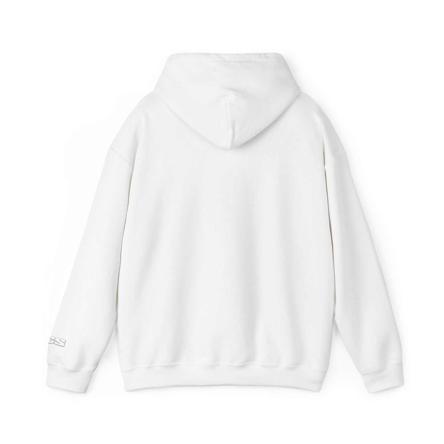 CS Minimalist Logo Hoodie — White Graphic Pullover